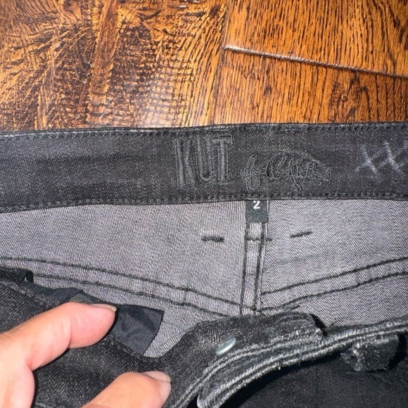 Kut from the Kloth Black Skinny High Rise Denim Jeans - Picture 4 of 5
